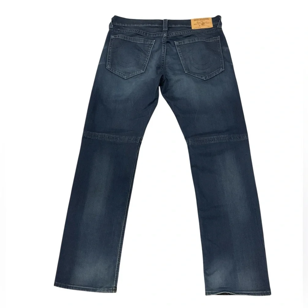 True Religion Men’s Blue Slim Moto Jeans